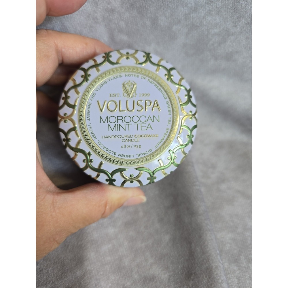 VOLUSPA Coco Wax Tin Candle Moroccan ~ Mint Tea - 4oz